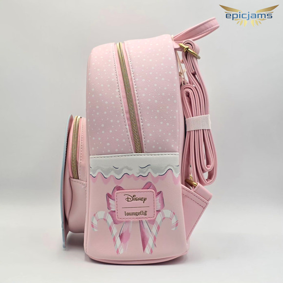 Loungefly Disney The Aristocats Marie Holiday Snow Globe Pink Tree Mini Backpack - Picture 4 of 6